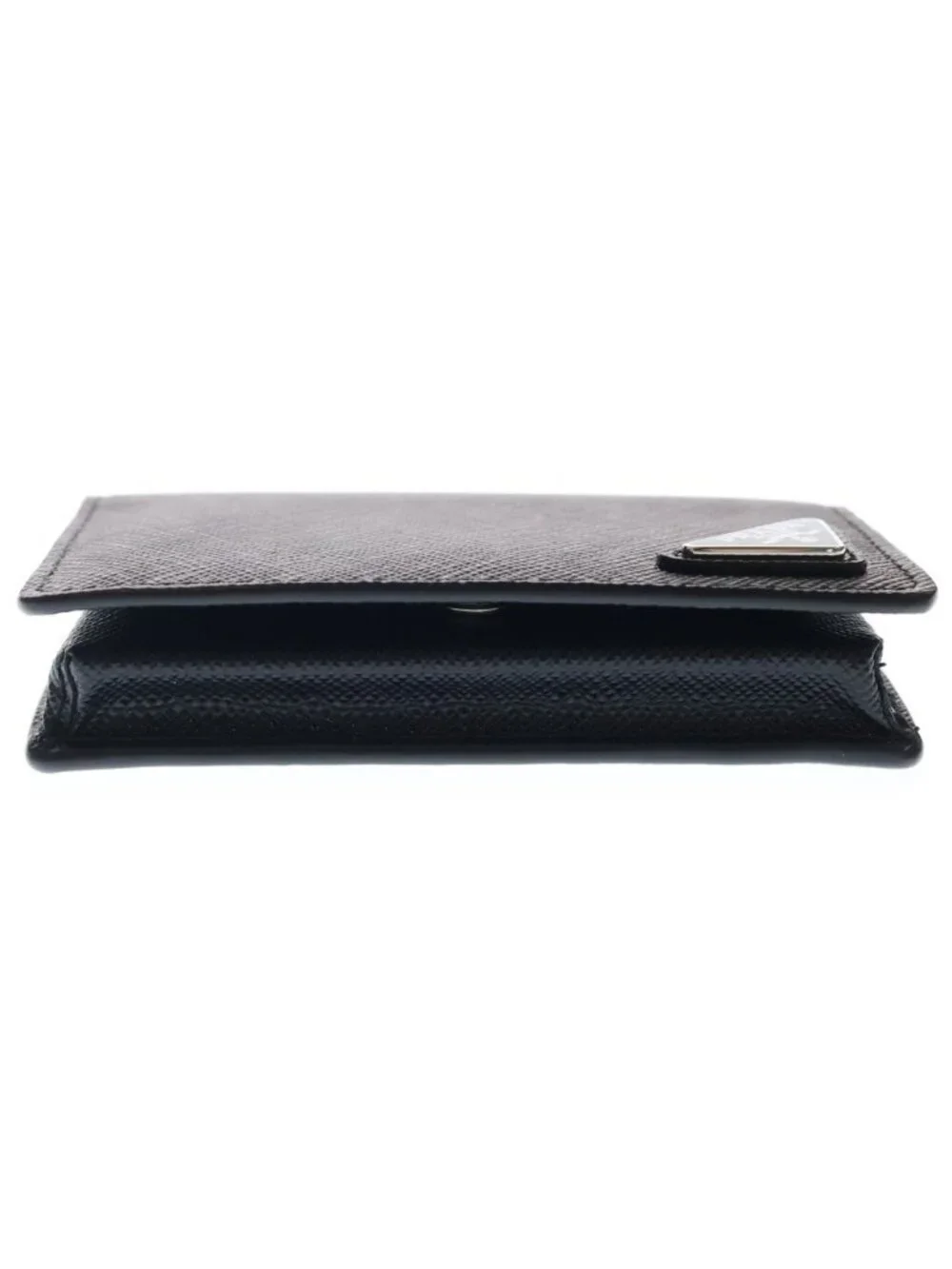 Prada Saffiano Leather Card Case Business Holder Black